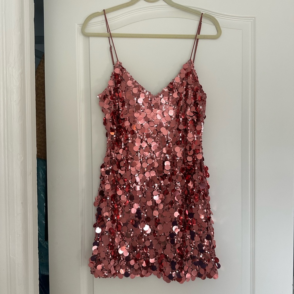 Meshki Romilly
Sequin Mini Dress - Candy Pink